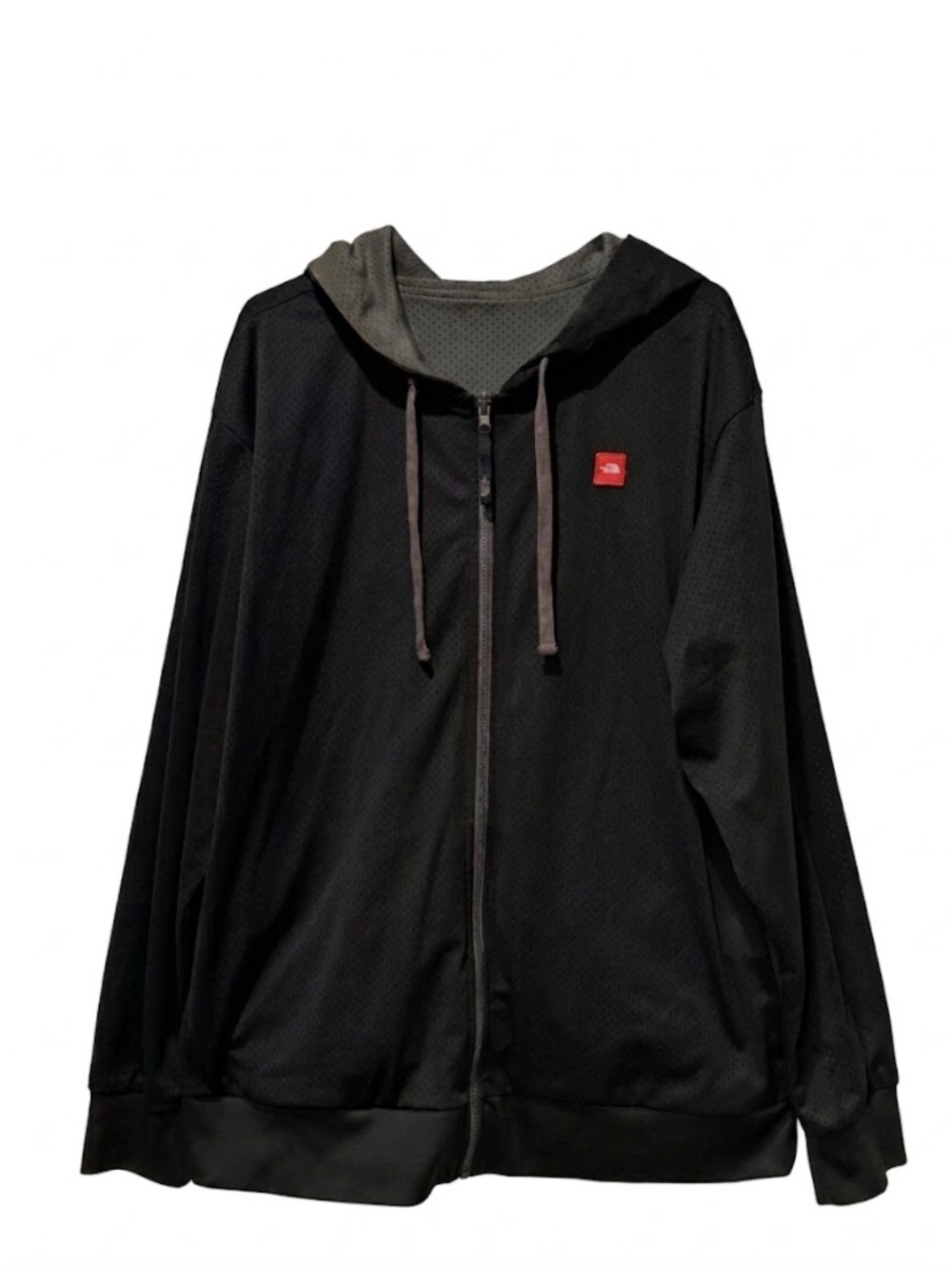 North Face Men’s Mesh Reversible Black‎ Hooded Athletic Jacket - XL